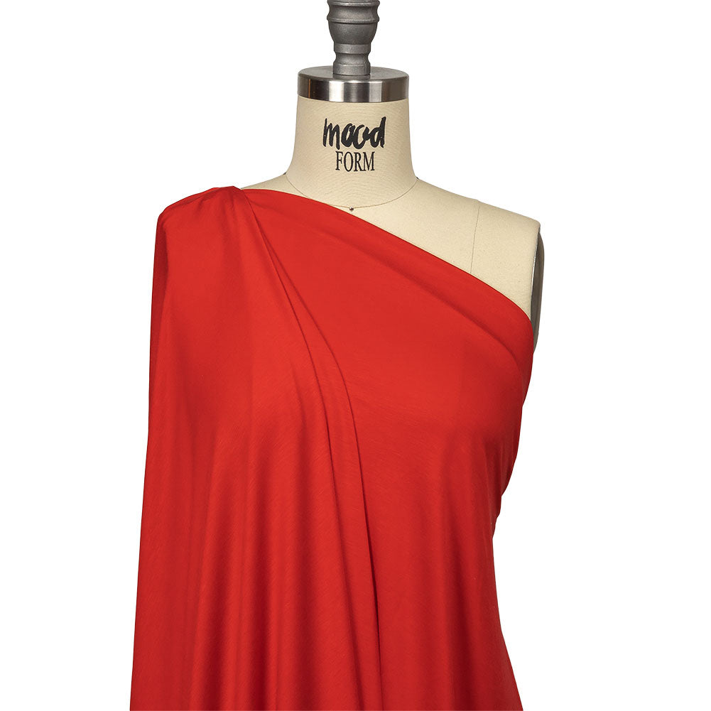 Ultra-Soft Rayon Jersey - Red - Cyrus Collection - Drape