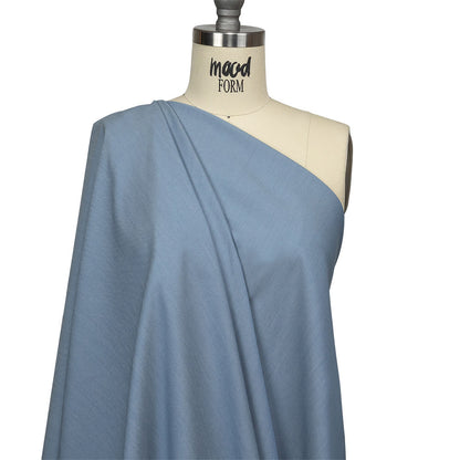 Liz Claiborne Coastal Blue Stretch Polyester Chambray Drape