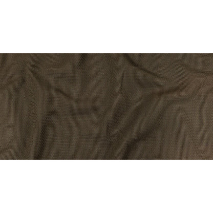 Teak and Turtle Green Net-Like Cotton and Polyester Novelty Woven Full