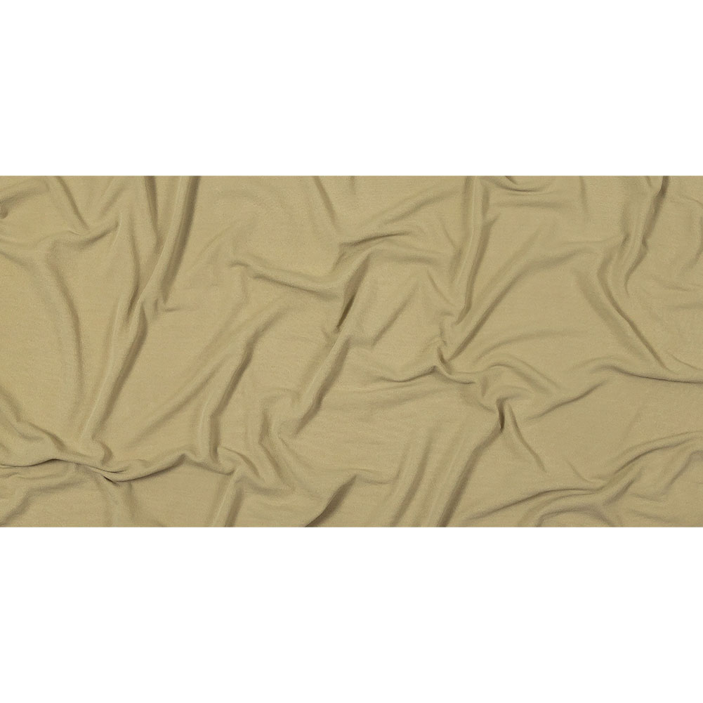 Beige Stretch Polyester Crepe Knit Full