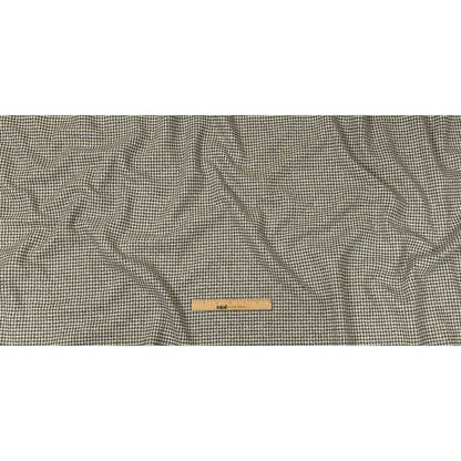 Gray, Ivory and Metallic Silver Houndstooth Brushed Polyester Woven Full