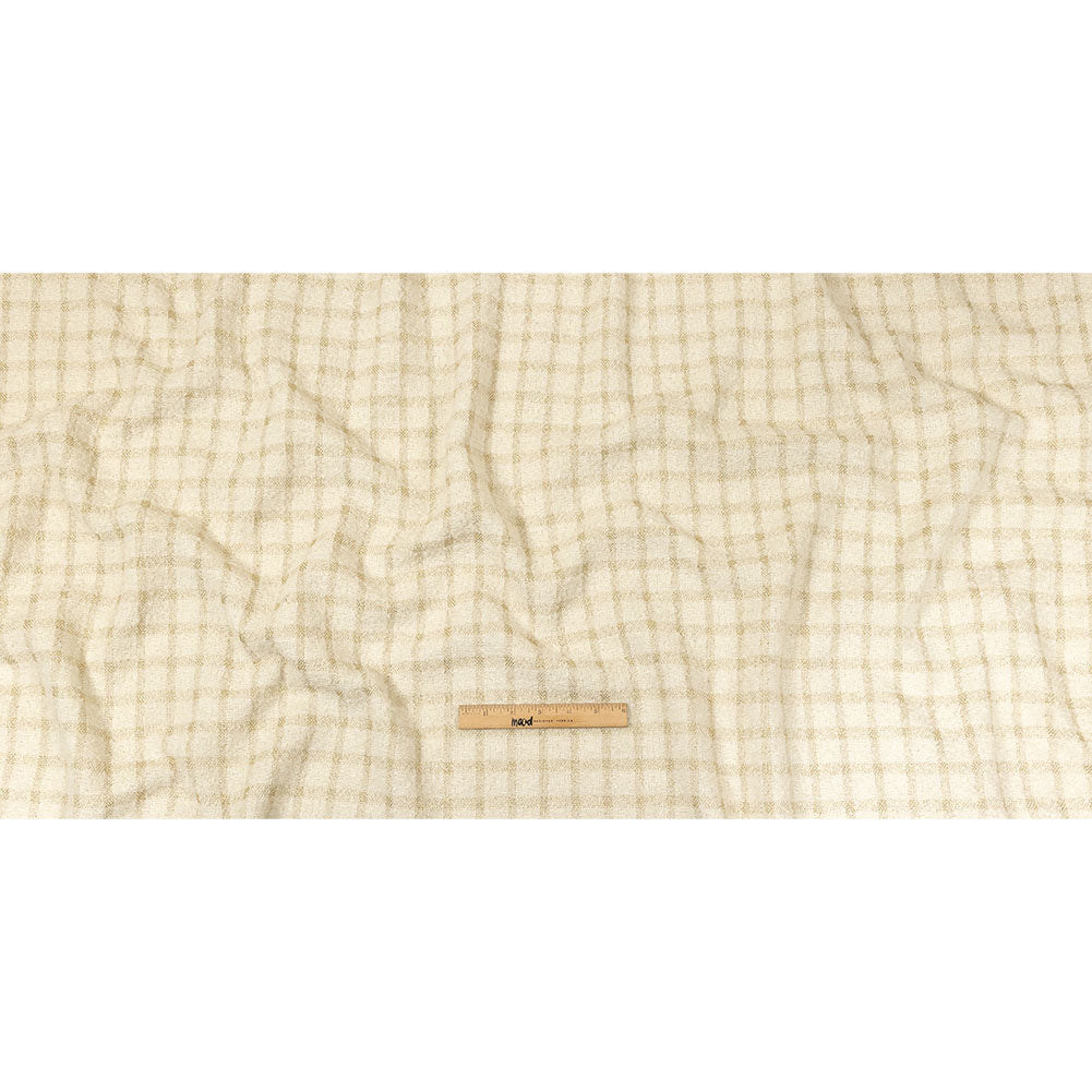 Rainy Day and Metallic Gold Plaid Polyester Boucle Full