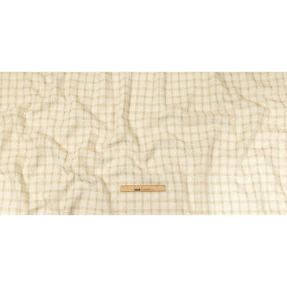 Rainy Day and Metallic Gold Plaid Polyester Boucle Full