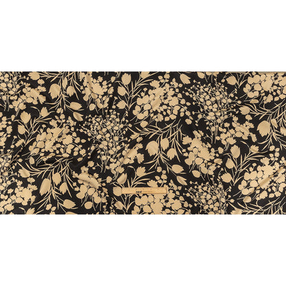 6-Ply Silk Crepe Print by The Row - Black and Cream Floral Full