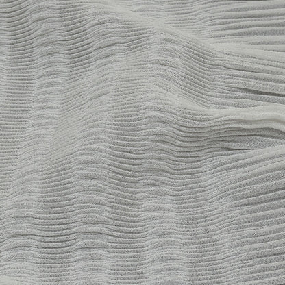 The Row Italian White Pleated Stripes Polyester Chiffon Detail