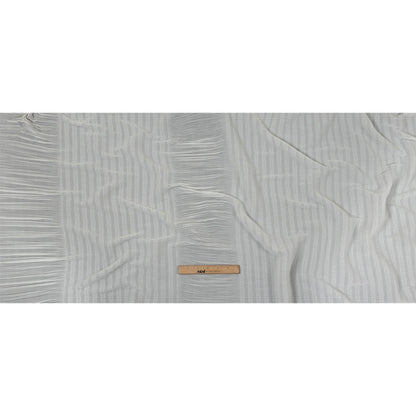 The Row Italian White Pleated Stripes Polyester Chiffon Full