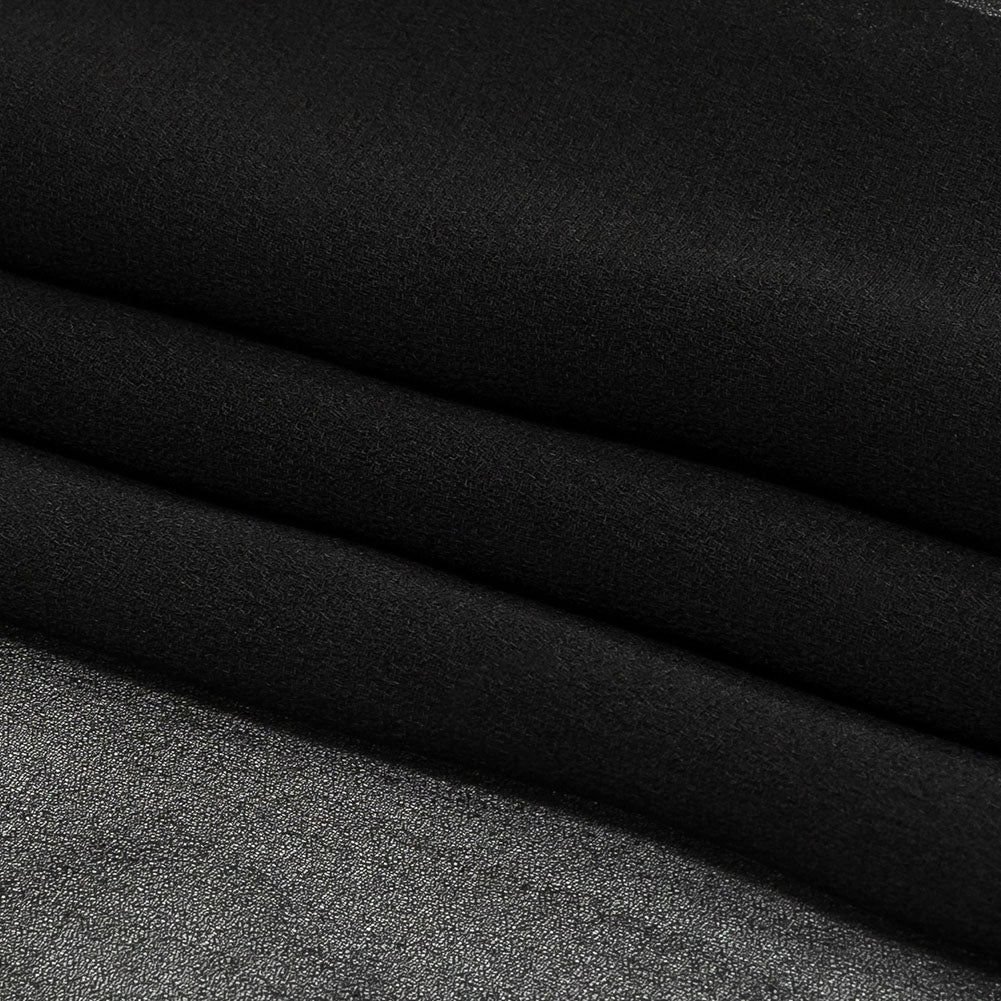 Black Polyester Chiffon Folded