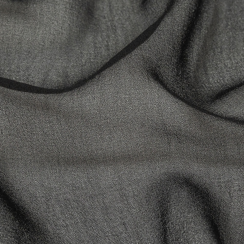Black Polyester Chiffon Detail