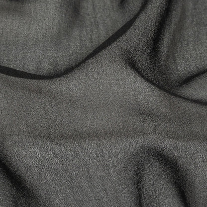 Black Polyester Chiffon Detail