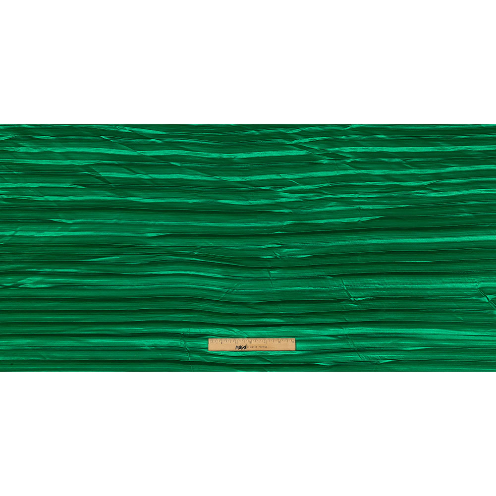 Pleated Stretch Satin - Grass Green - Andreas Collection Full