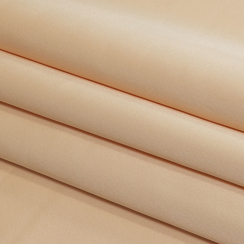 Carolina Herrera Italian Cream Peach Polyester Duchesse Satin Folded