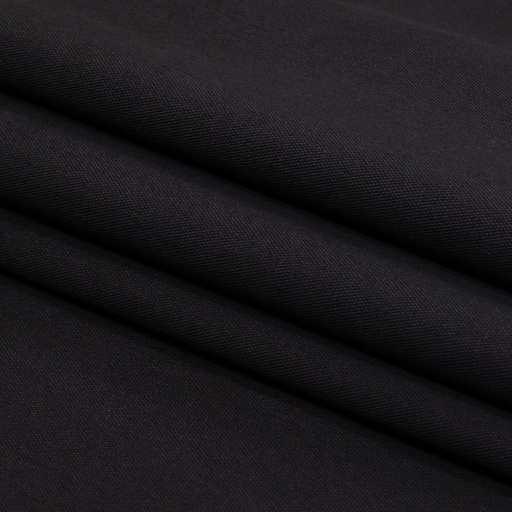 Carolina Herrera Italian Black Stretch Cotton Pique Folded