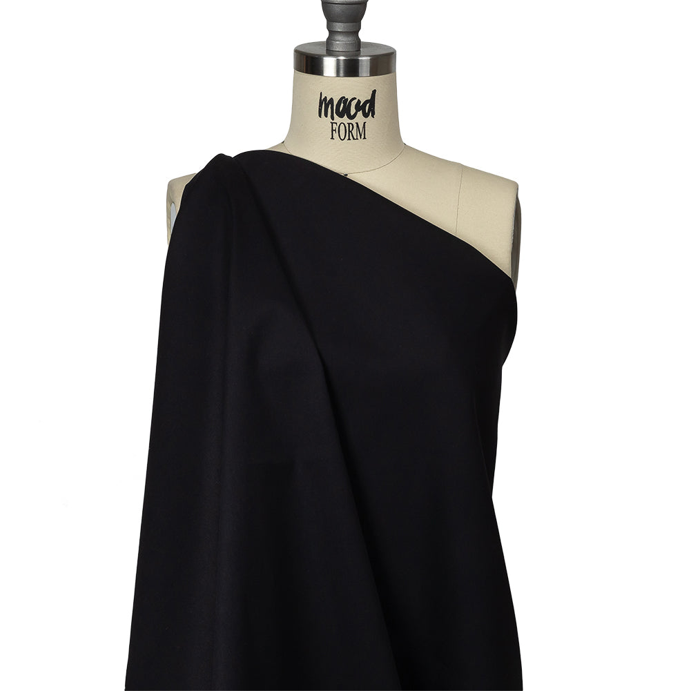 Carolina Herrera Italian Black Stretch Cotton Pique Drape