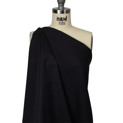Carolina Herrera Italian Black Stretch Cotton Pique Drape