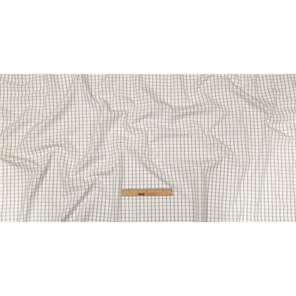 White, Gray and Black Checked Cotton Shirting Full