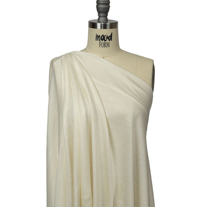Cloud Cream Lightweight Rayon Jersey Drape