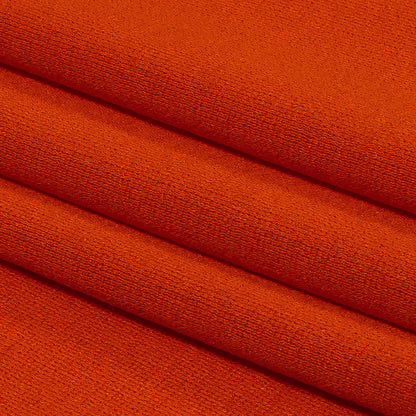 Orange Stretch Rayon Interlock Knit Folded