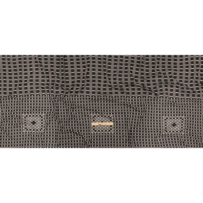 Brown, Black and Gray Squares and Plus Signs Cotton and Polyester Jacquard Knit Panel Full