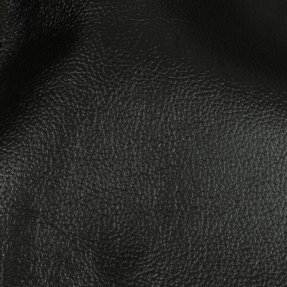 Black Pebbled Heavy Faux Leather Detail