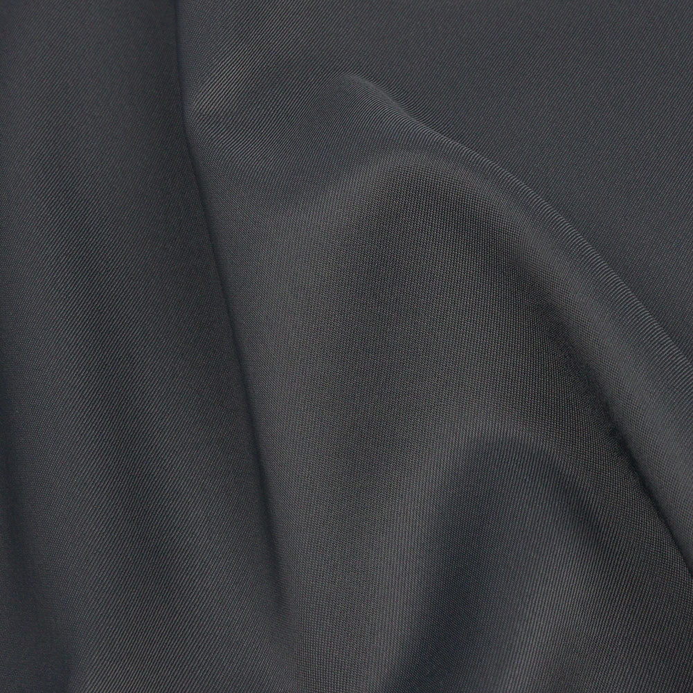 Gray Luminous Stretch Polyester Twill Detail