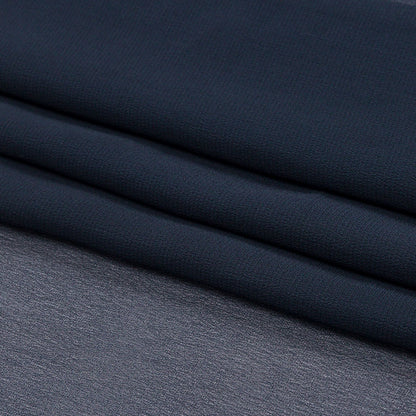 Navy Blue Rayon Chiffon Folded