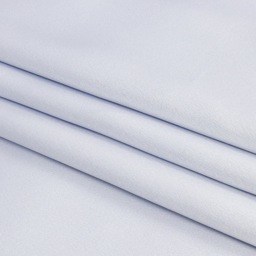 Pastel Blue Silk and Polyester Crepe Back Satin Folded