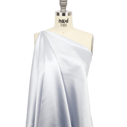 Pastel Blue Silk and Polyester Crepe Back Satin Drape