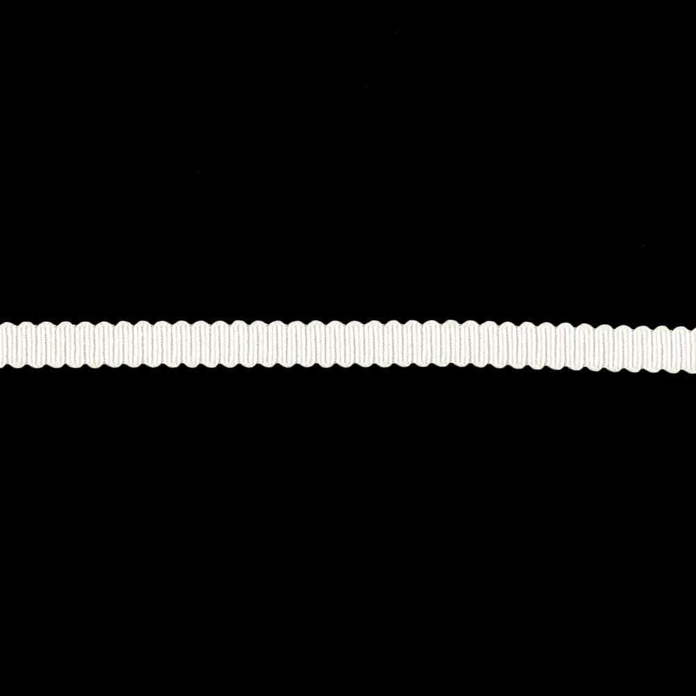 Cannoli Cream Recycled Polyester Petersham Grosgrain Ribbon - 4mm