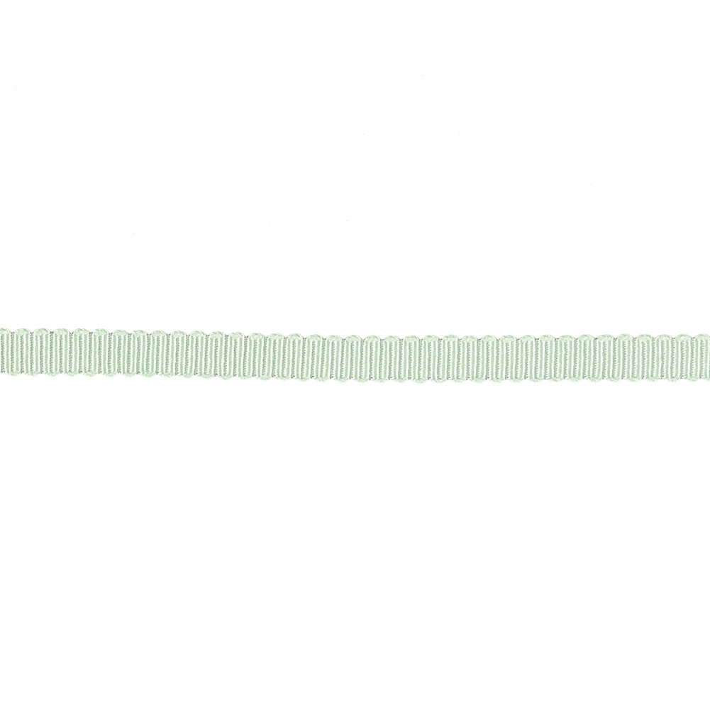Spearmint Recycled Polyester Petersham Grosgrain Ribbon - 4mm - Detail