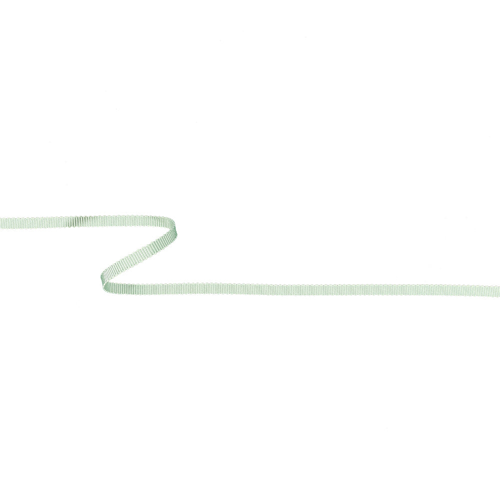 Spearmint Recycled Polyester Petersham Grosgrain Ribbon - 4mm