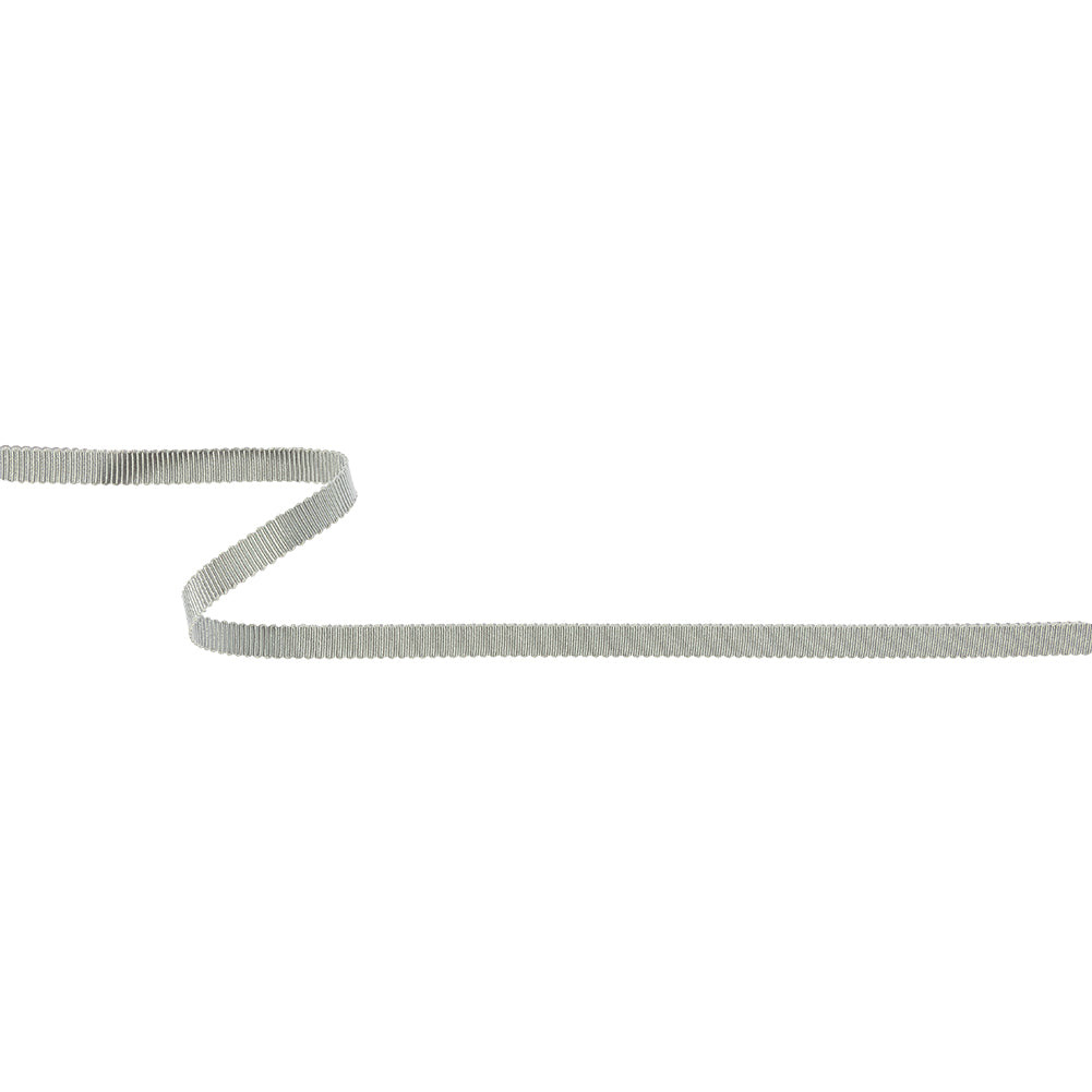 Light Gray Recycled Polyester Petersham Grosgrain Ribbon - 6mm