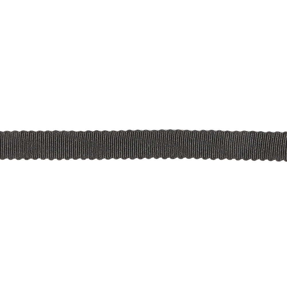 Black Recycled Polyester Petersham Grosgrain Ribbon - 6mm