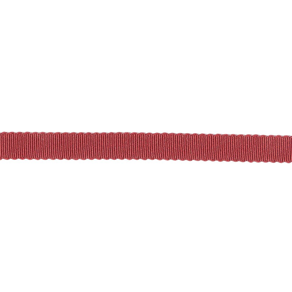 Burgundy Recycled Polyester Petersham Grosgrain Ribbon - 6mm - Detail