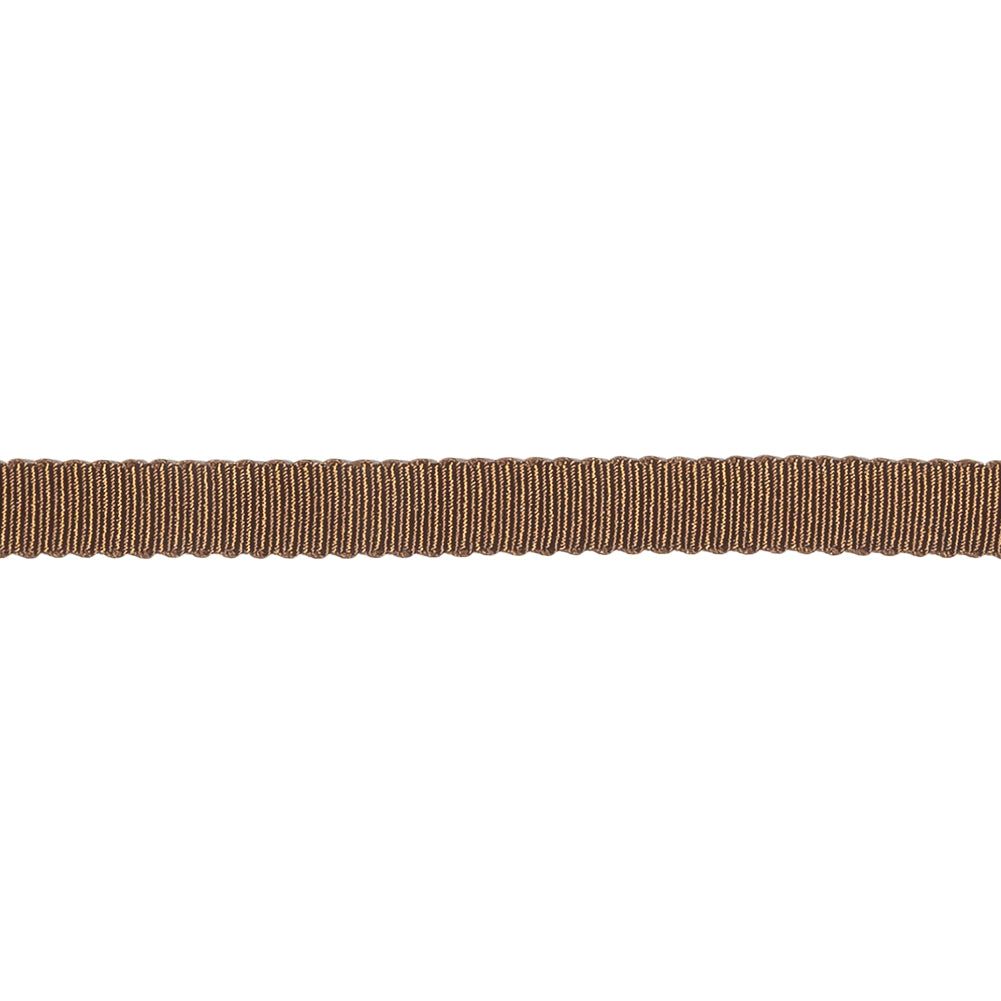 Brown Recycled Polyester Petersham Grosgrain Ribbon - 6mm - Detail