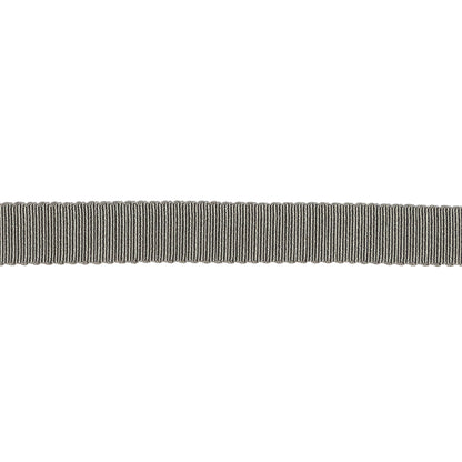 Forged Iron Recycled Polyester Petersham Grosgrain Ribbon - 9mm