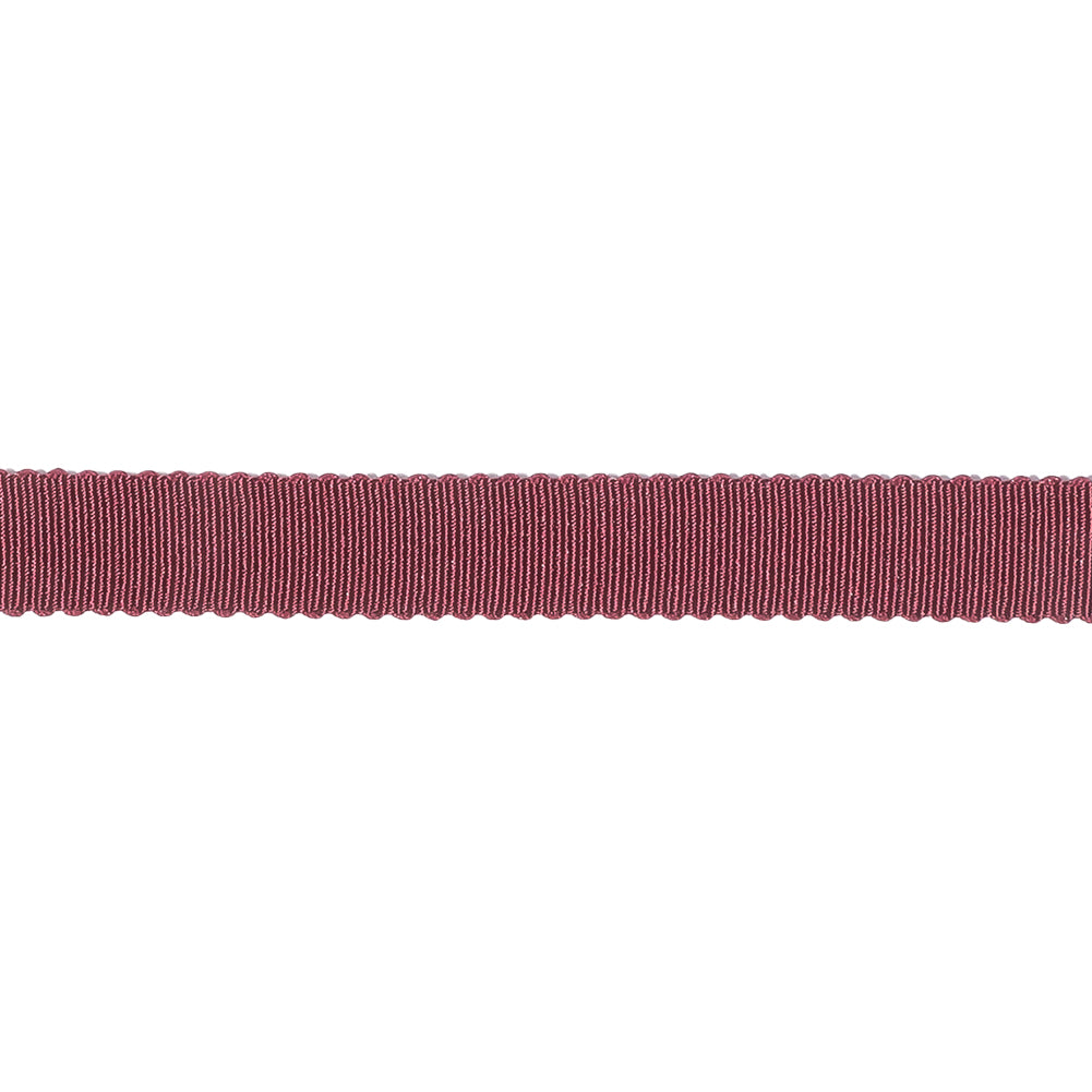 Dark Raspberry Recycled Polyester Petersham Grosgrain Ribbon - 9mm - Detail
