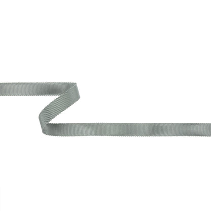 Light Gray Recycled Polyester Petersham Grosgrain Ribbon - 12mm