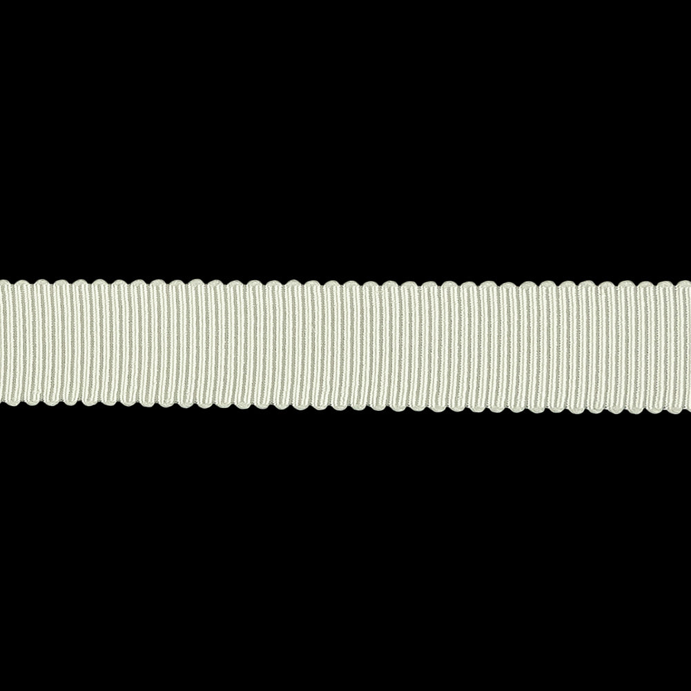 Cannoli Cream Recycled Polyester Petersham Grosgrain Ribbon - 12mm