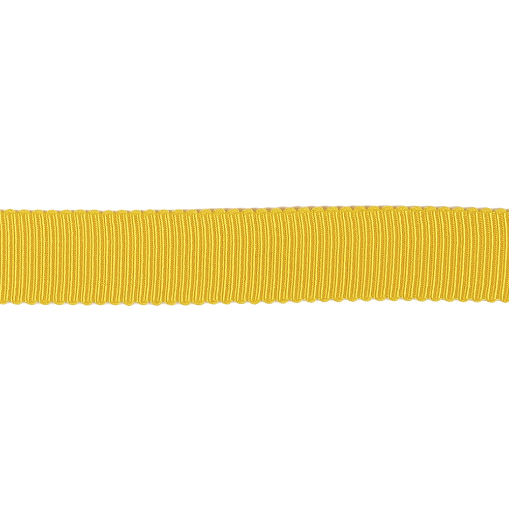 Yellow Recycled Polyester Petersham Grosgrain Ribbon - 12mm