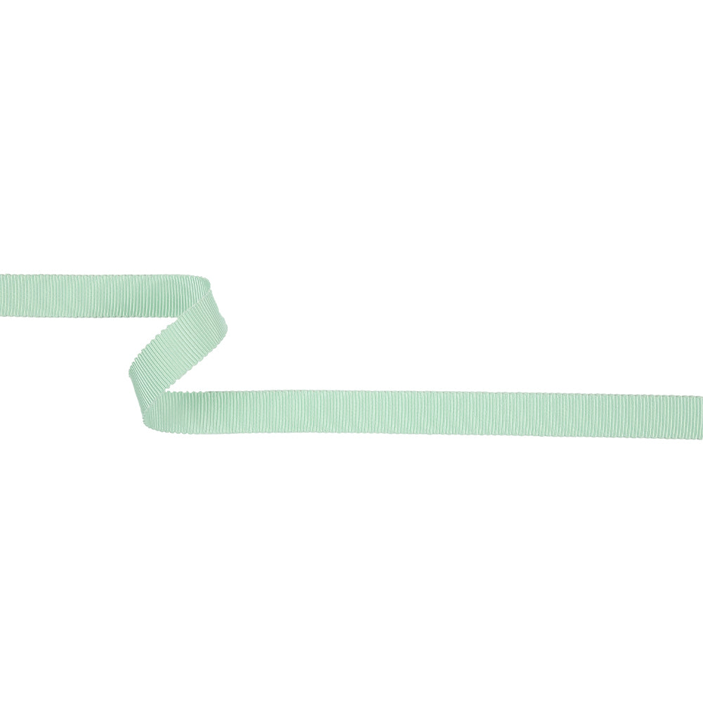 Spearmint Recycled Polyester Petersham Grosgrain Ribbon - 12mm
