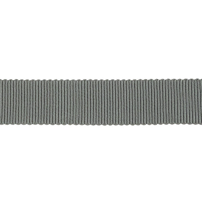 Forged Iron Recycled Polyester Petersham Grosgrain Ribbon - 15mm