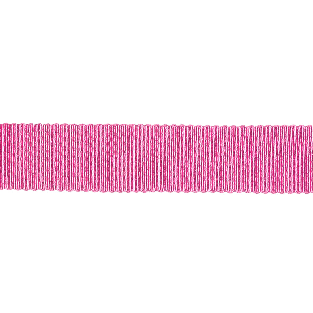 Medium Pink Recycled Polyester Petersham Grosgrain Ribbon - 15mm