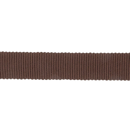 Dark Brown Recycled Polyester Petersham Grosgrain Ribbon - 15mm