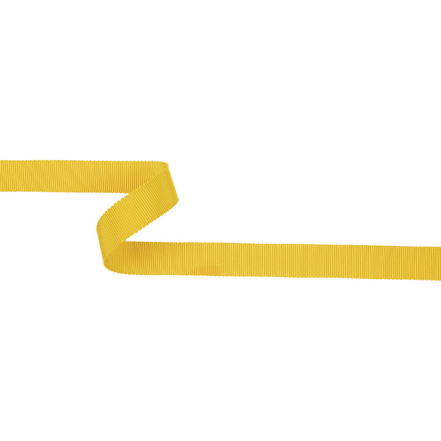Yellow Recycled Polyester Petersham Grosgrain Ribbon - 15mm