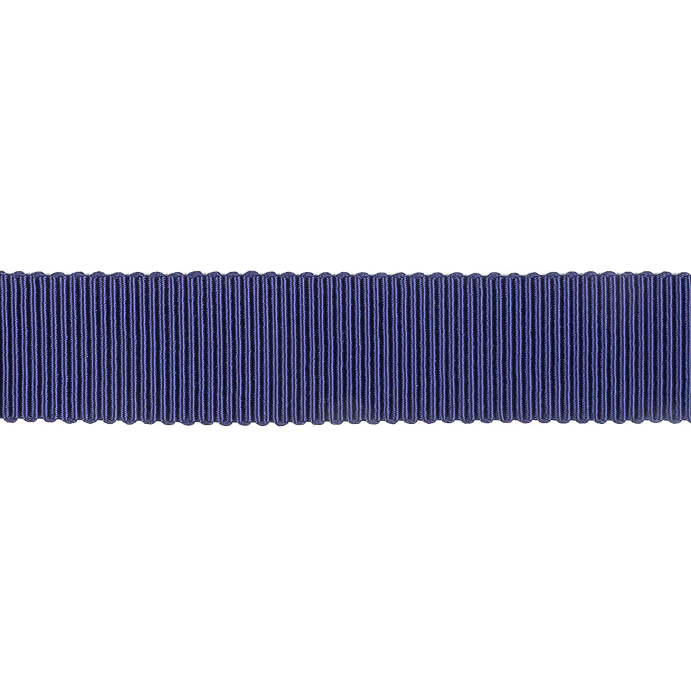 Navy Recycled Polyester Petersham Grosgrain Ribbon - 15mm