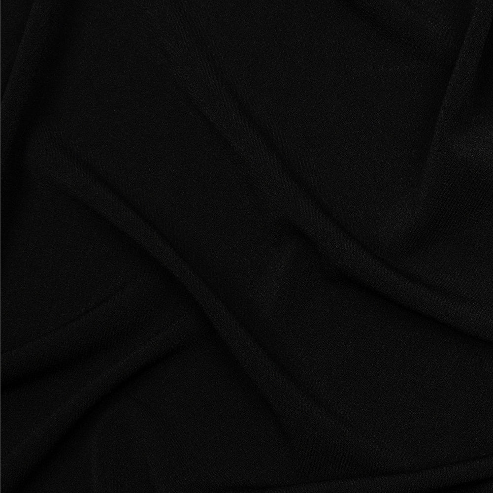 Stretch Polyester Crepe Knit - Black - Arabesque Collection