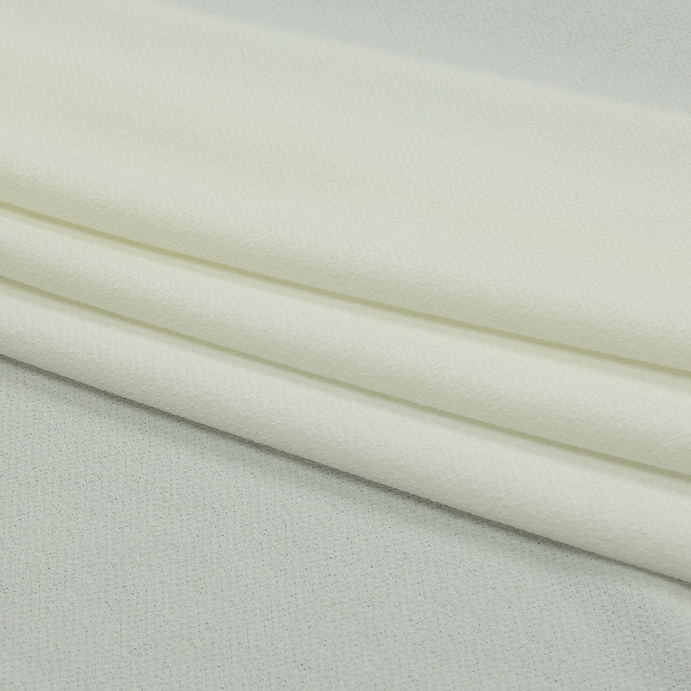 Tejido de punto crepé de poliéster elástico - Cloud Dancer - Colección Arabesque