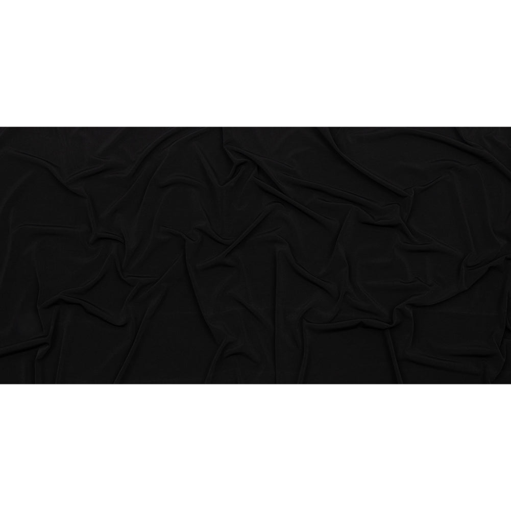 Stretch Polyester ITY Jersey - Black - Isadora Collection