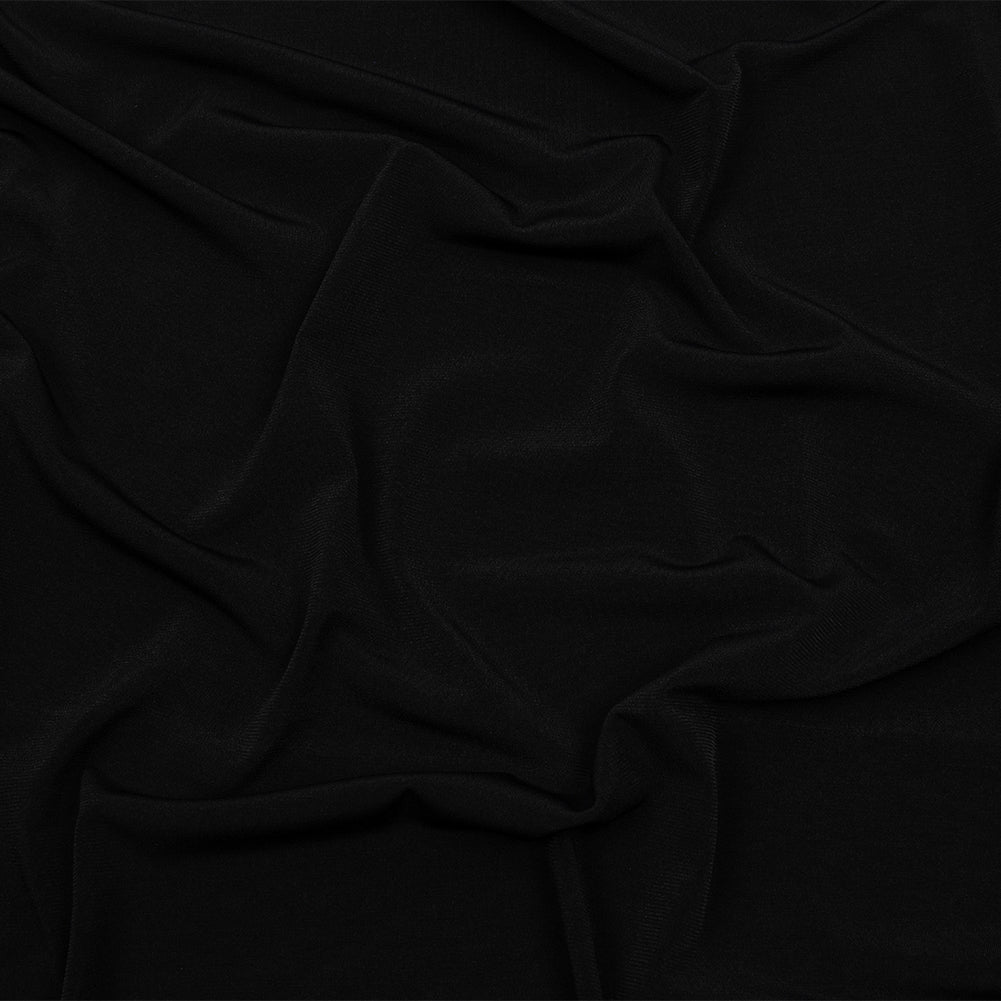 Stretch Polyester ITY Jersey - Black - Isadora Collection
