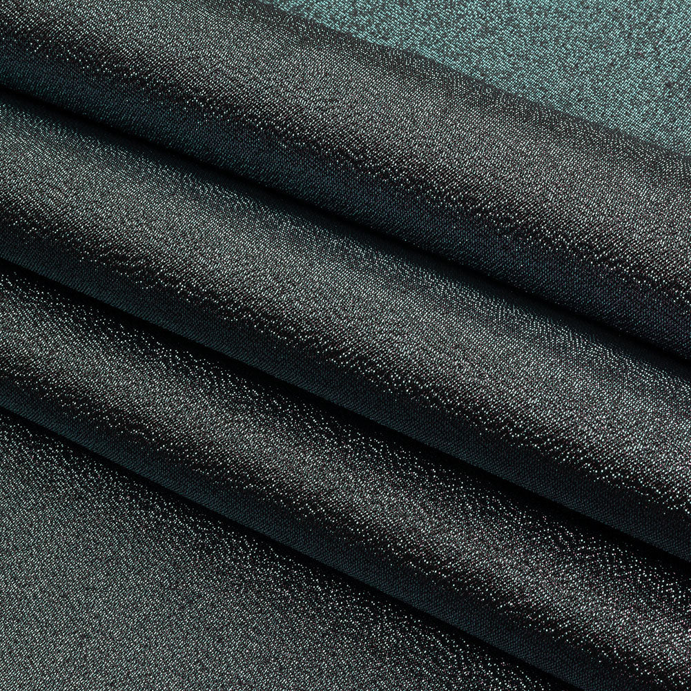 Metallic Polyester Lame - Pink and Black - Glimmer Collection - Folded